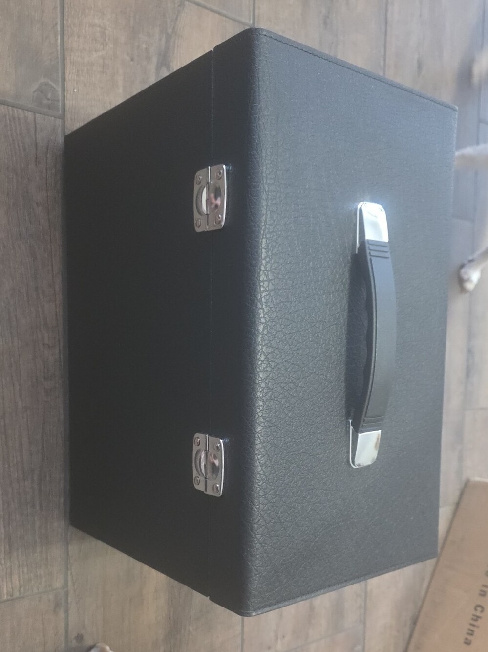 Black Portable Storage Case with Handle